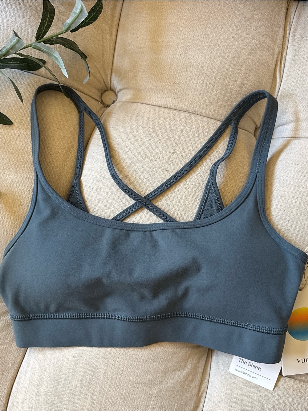 Vuori Mindset bra in Stone size Small